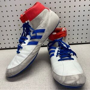 Adidas HVC 2 Men's Wrestling Shoe Size Mens 14 Color White/Royal/Red 606004